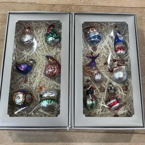 Pottery Barn Twelve Days of Christmas Ornaments, NIB, Collectible Rare - Picture 1 of 11